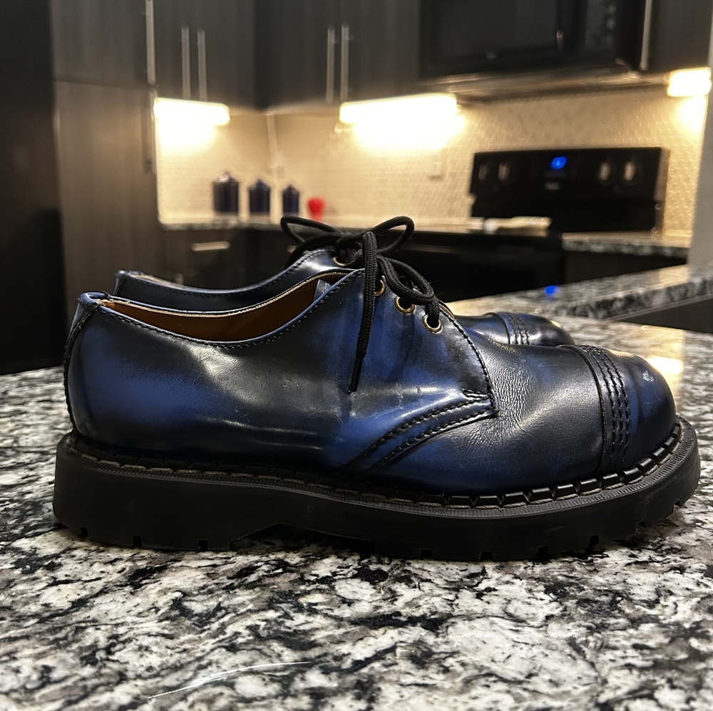Vintage Rub-off 90s Grinder Shoes | Royal Blue | Size 8